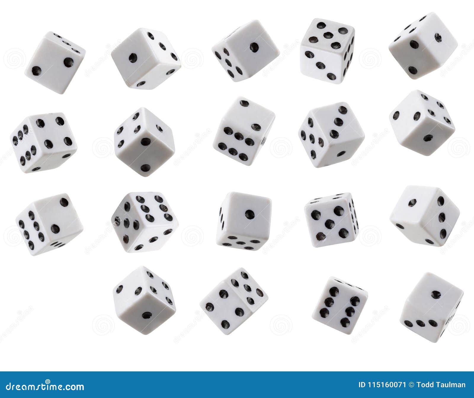 A Collection of Tumbling Dice Stock - Image of element, throw: 115160071