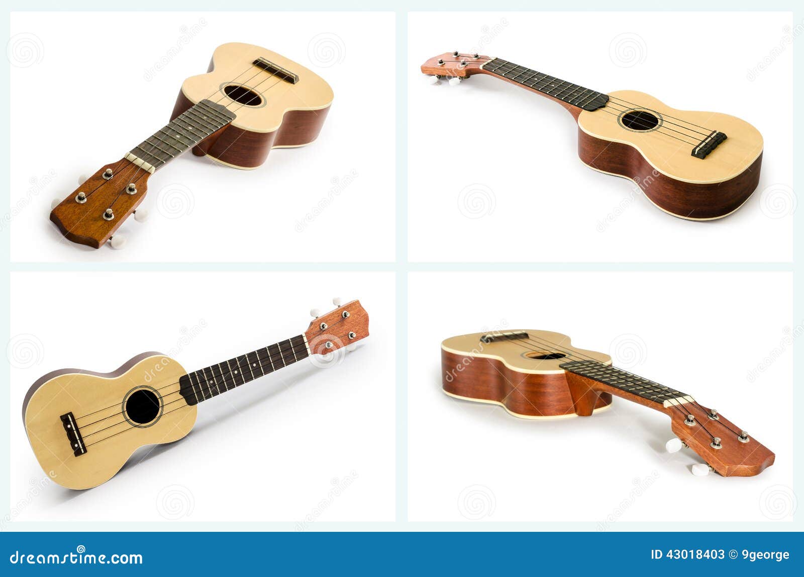 Collection of Ukulele Guitar Isolated on White. Stock Image Image of single, sound 43018403