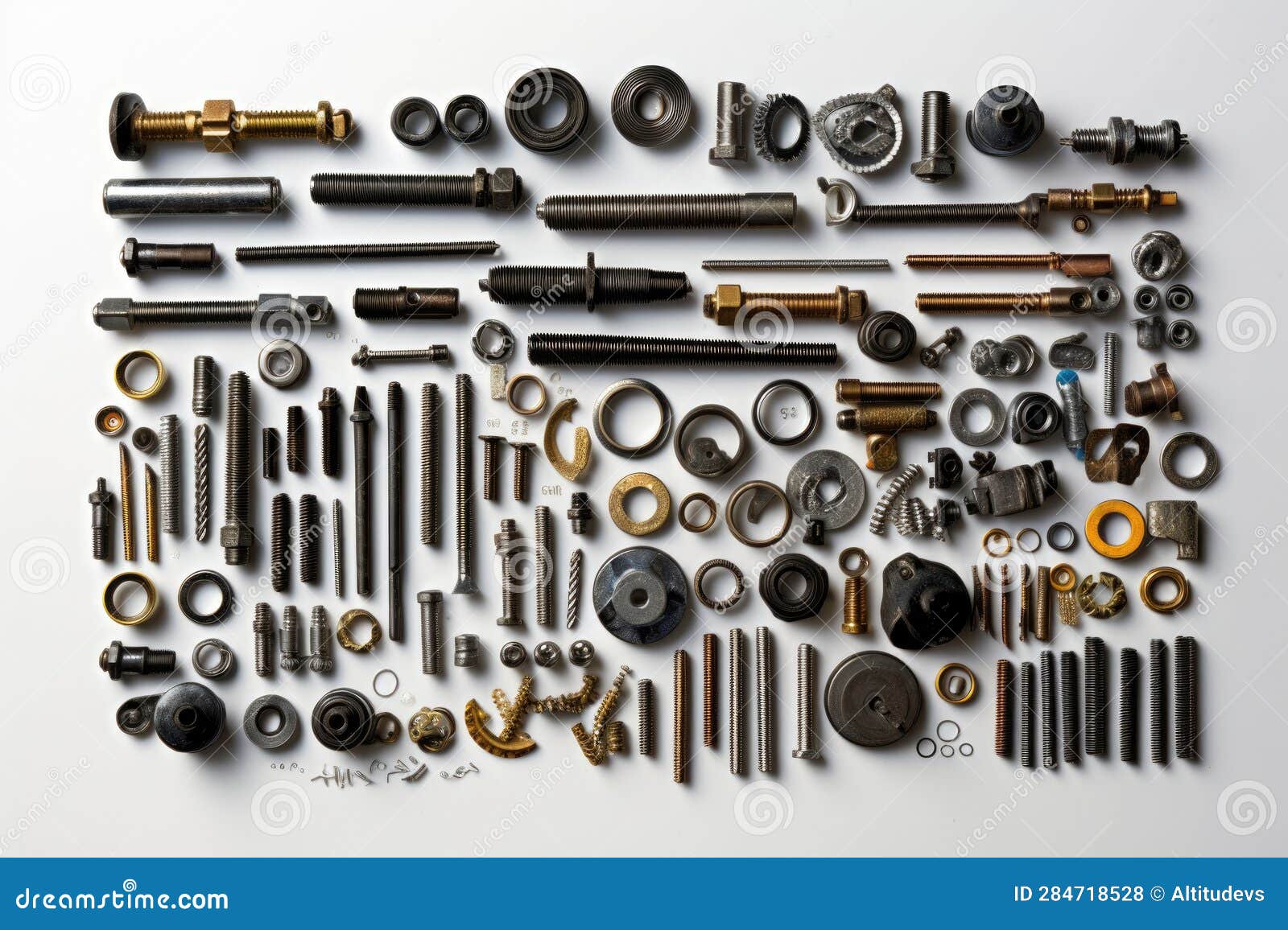 Collection of Various Bicycle Screws and Bolts Stock Photo Image of hardware, maintenance