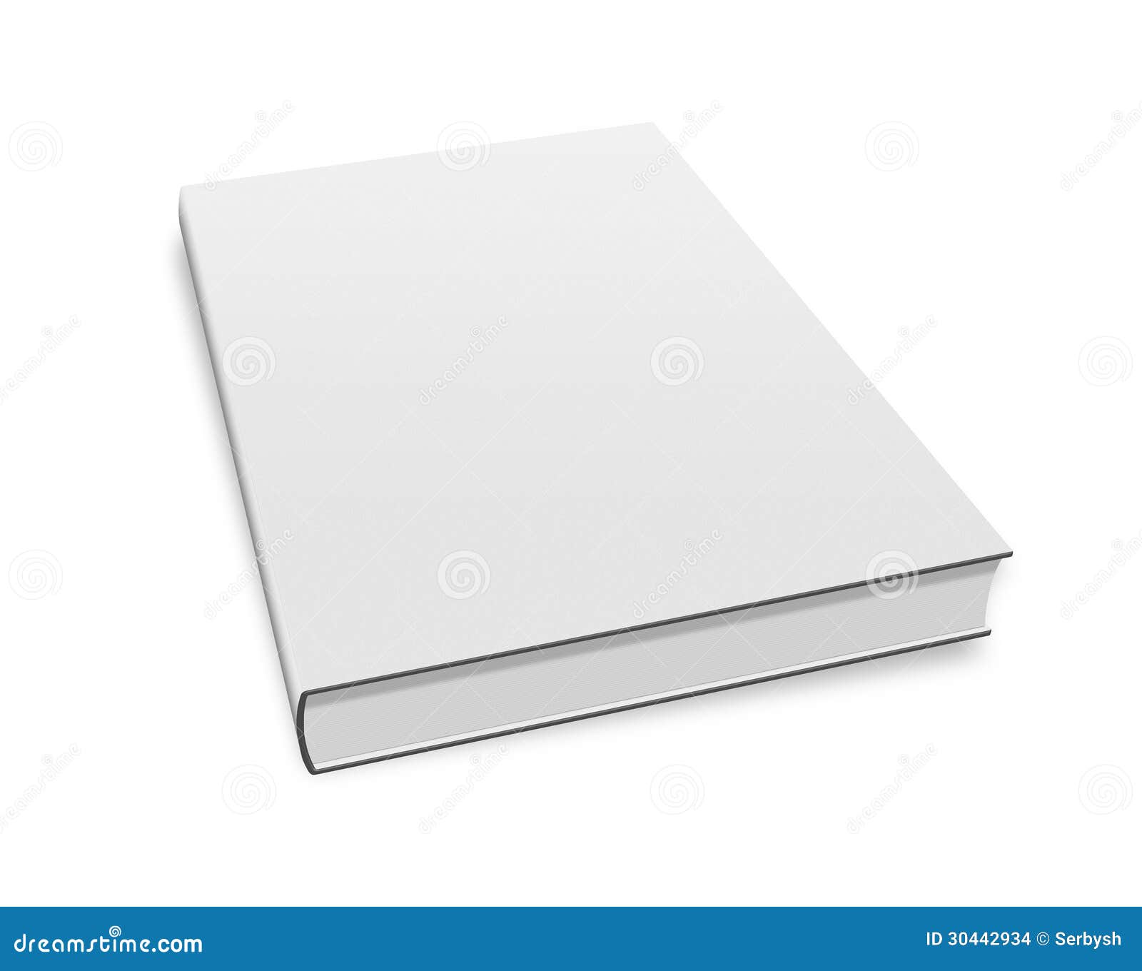 Collection of Various Blank White Book on White Background Stock
