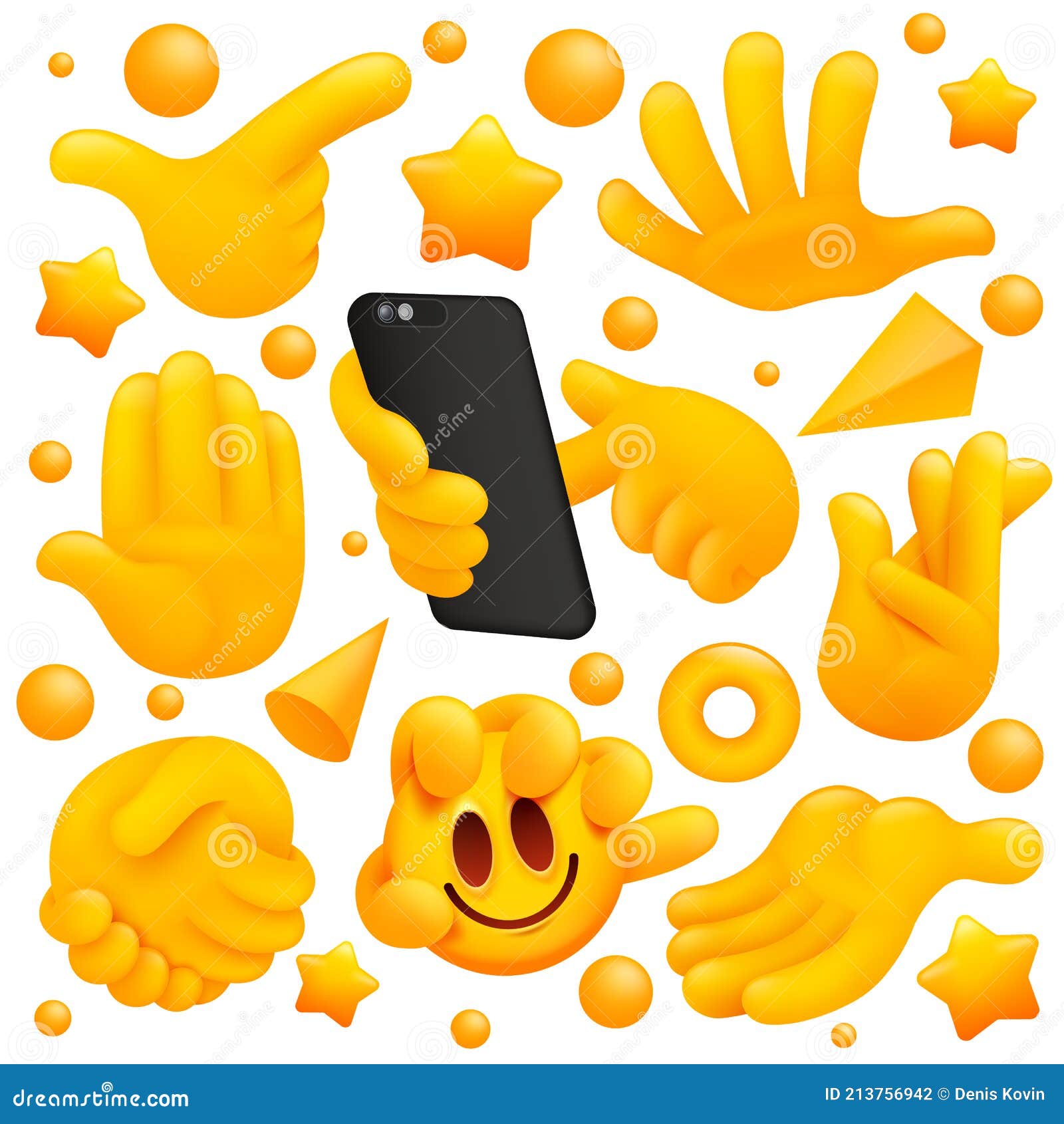 People handshake emoji icon 3d Royalty Free Vector Image