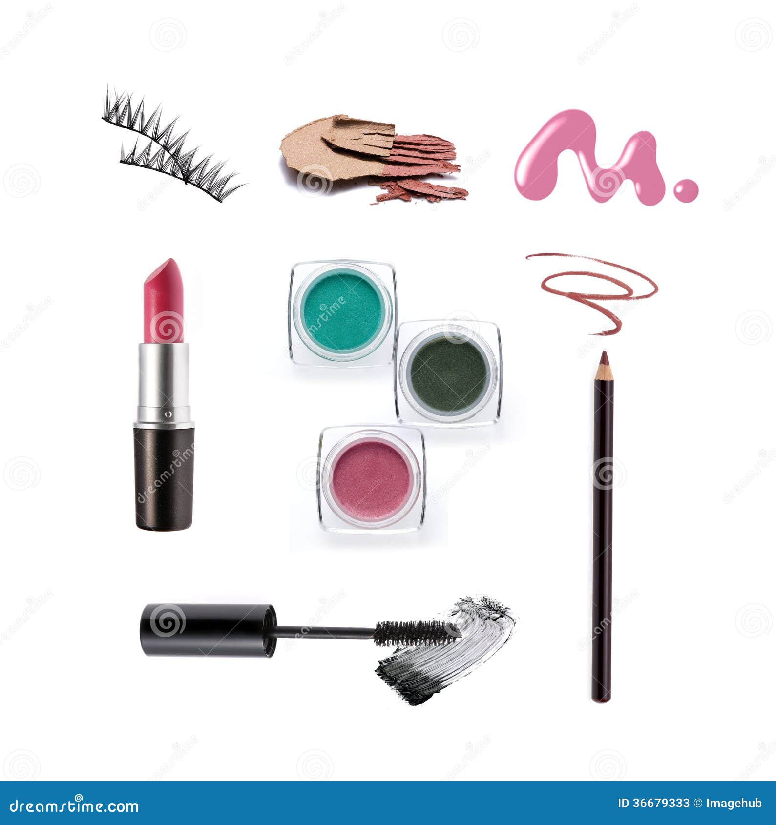 Collection of Various Make Up Accessories Stock Image Image of