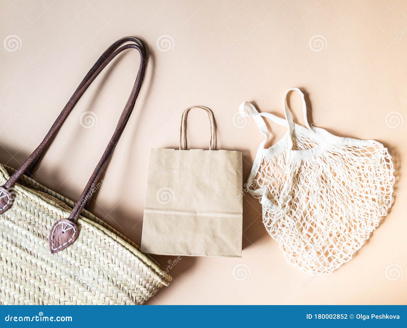 Collection Various Zero Waste Bags . Top View Stock Photo Image of cotton, shop 180002852