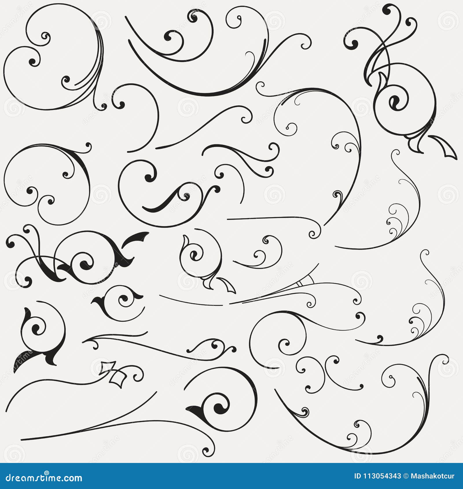collection of  flourishes