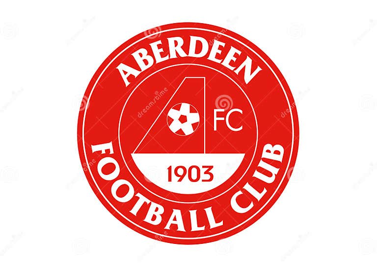 Aberdeen FC Logo editorial stock photo. Illustration of illustrator 134363708