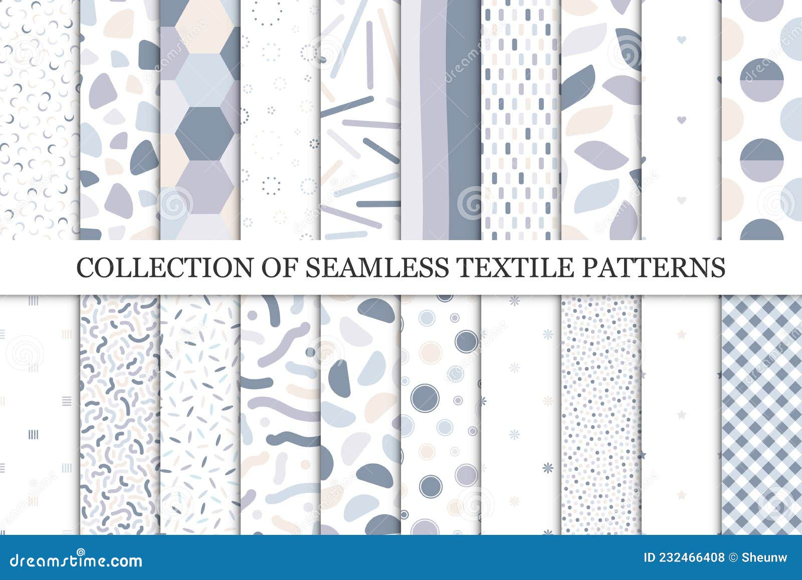 Collection of Vector Seamless Colorful Patterns. Trendy Delicate Design