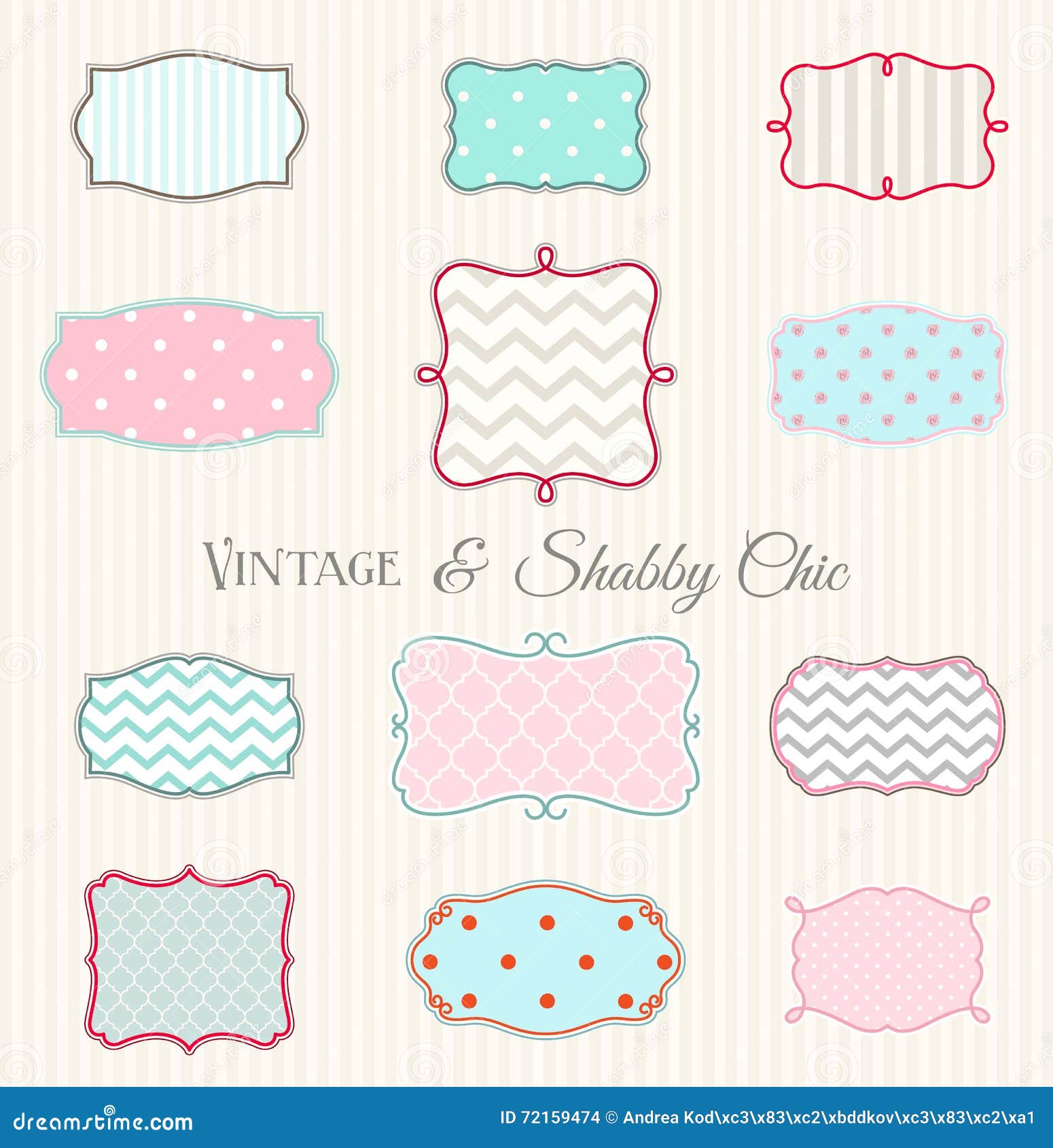 collection of vintage and shabby chic frames, 