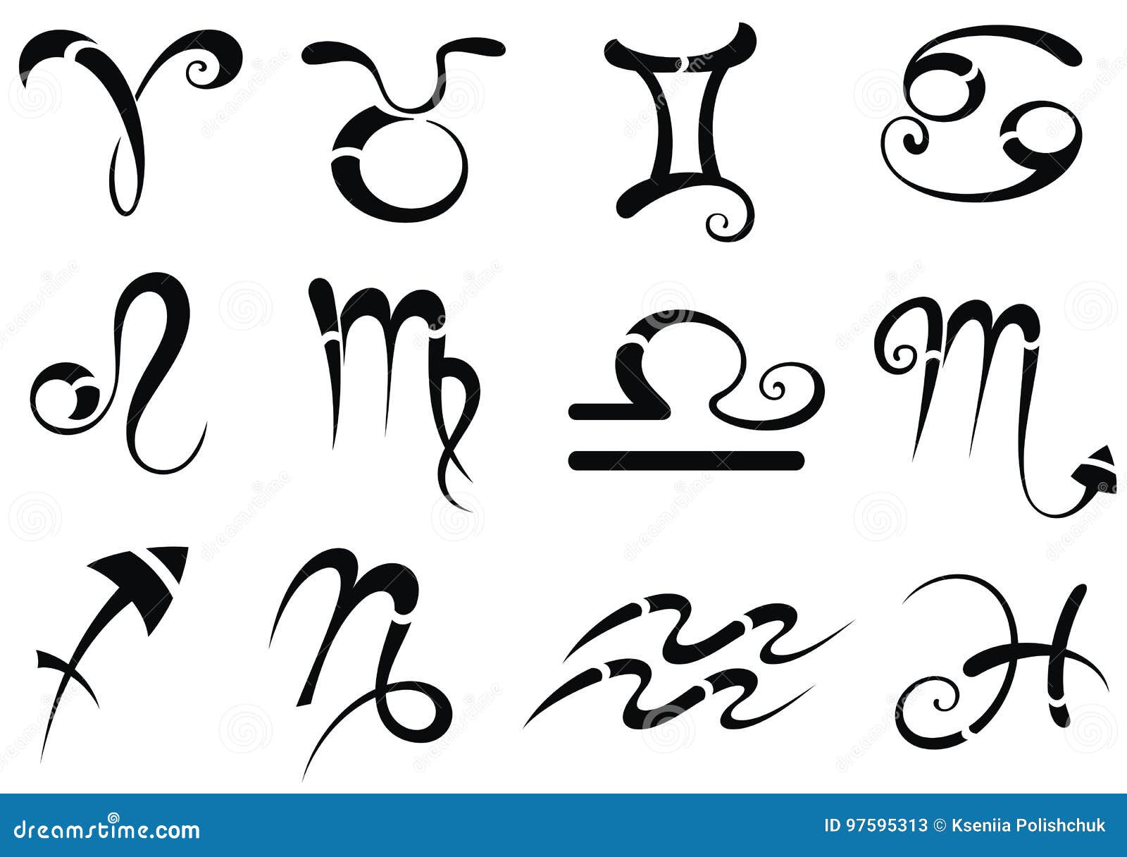 Collection of zodiac signs stock vector. Illustration of culture - 97595313 Collection of zodiac signs stock vector. Illustration of culture - 97595313