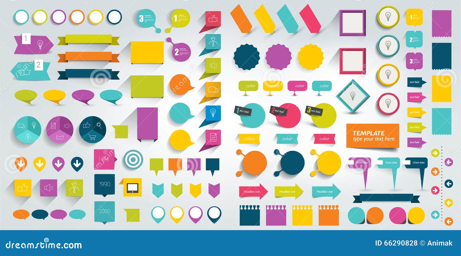 collections of infographics flat  s.