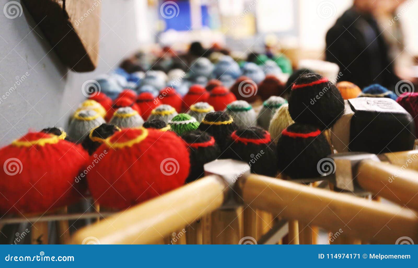 Collections of Mallets in a Percussion Studio Stock Image Image of