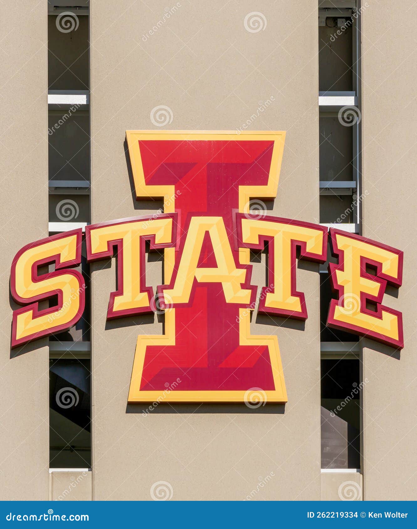 College Emblem and Colors at Iowa State University Editorial Stock