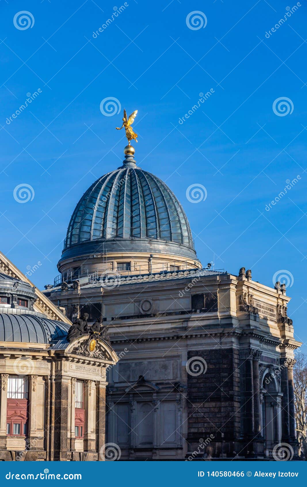 College of Fine Arts in Dresden, Germany Stock Photo Image of gold