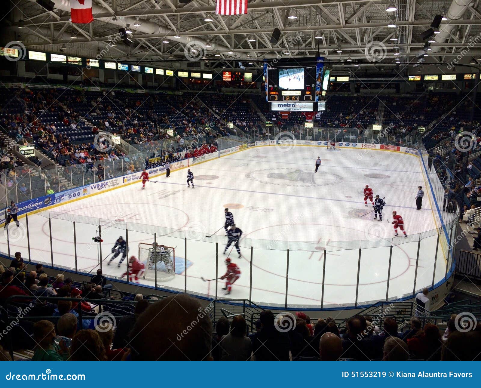 College Hockey Game editorial stock image. Image of game 51553219