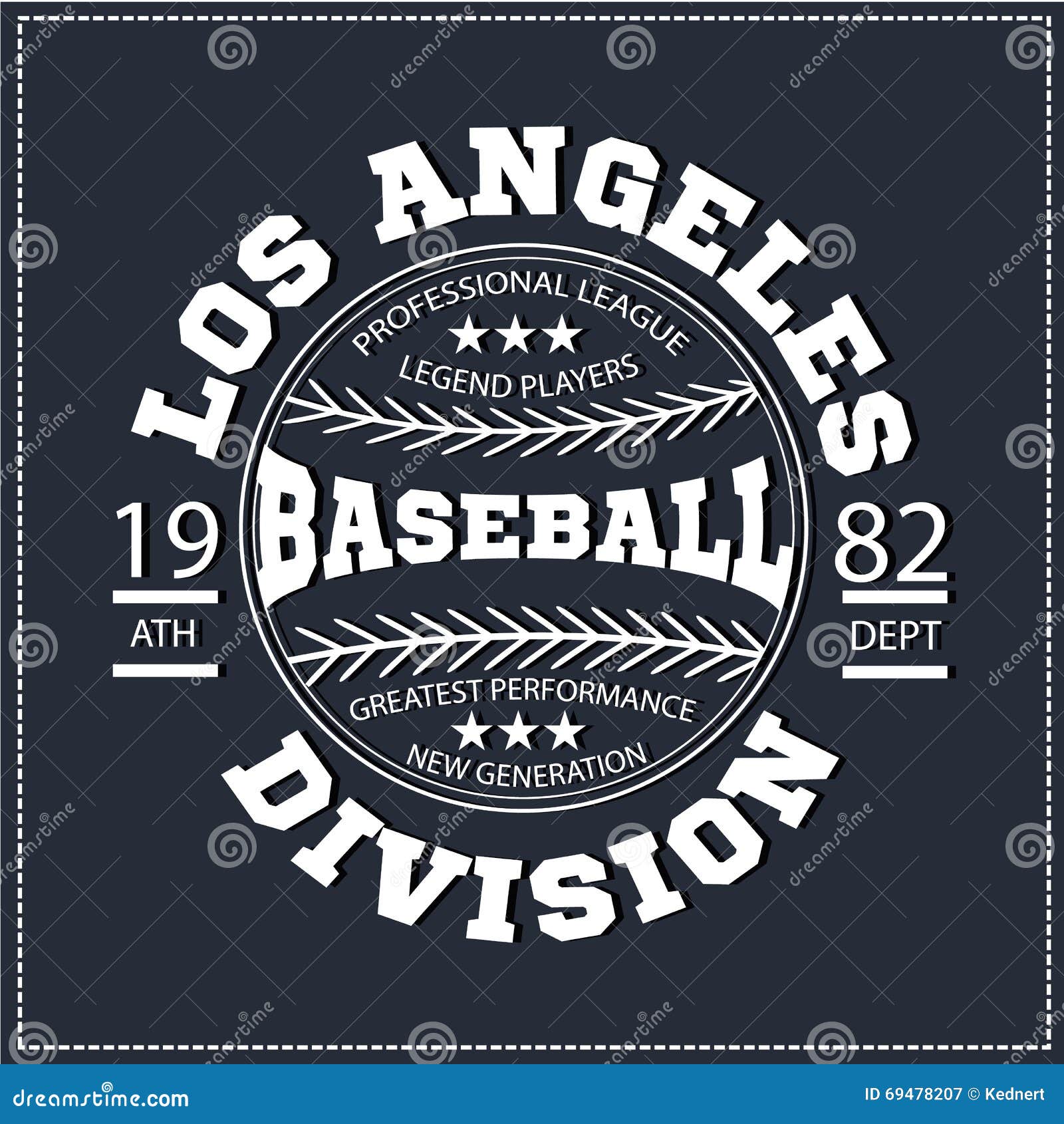 College Los Angeles Division Sport Baseball, T-shirt Graphics. Stock ...