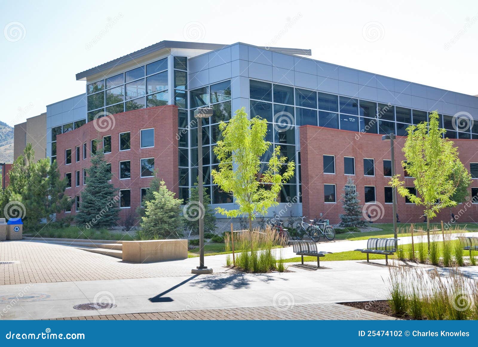 College School Building And Bikes Stock Photography - Image: 25474102