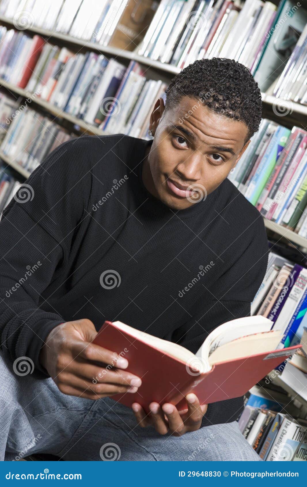 College Student Reading A Book Stock Photo - Image of choice, casual