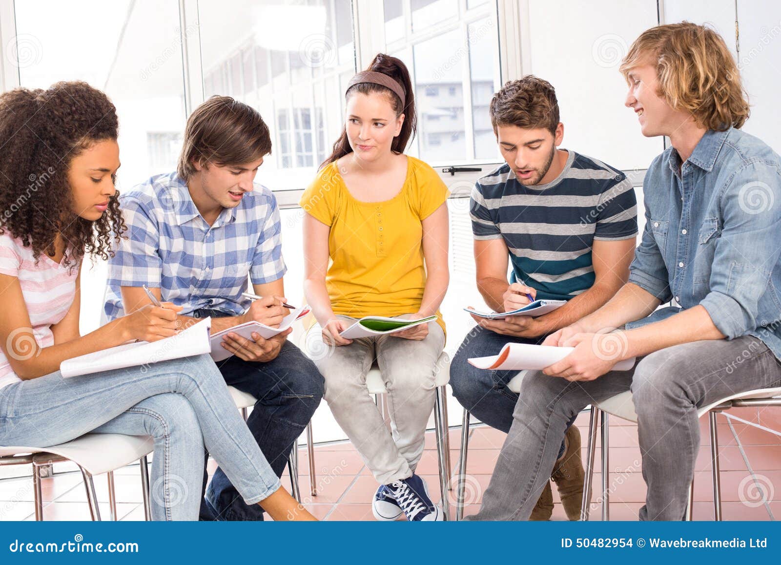 College Students Doing Homework Stock Photo Image of education, learning 50482954