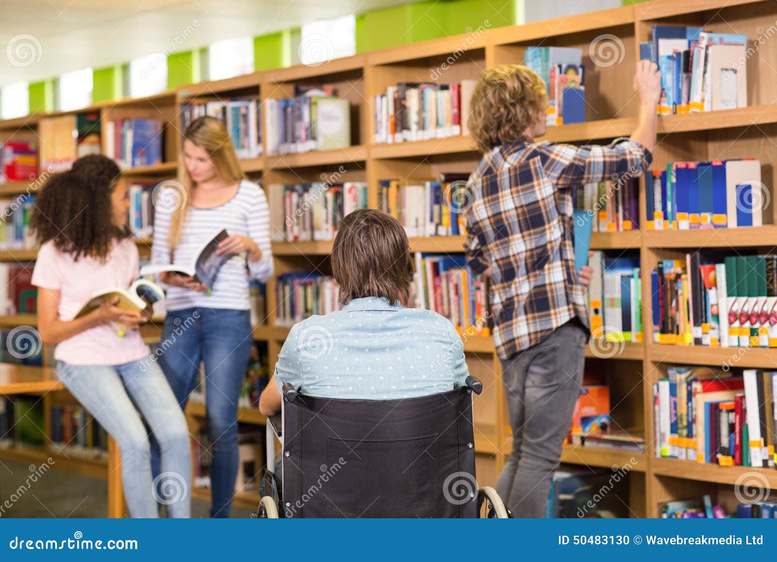 College Students In Library Stock Photo - Image of college, adult: 50483130