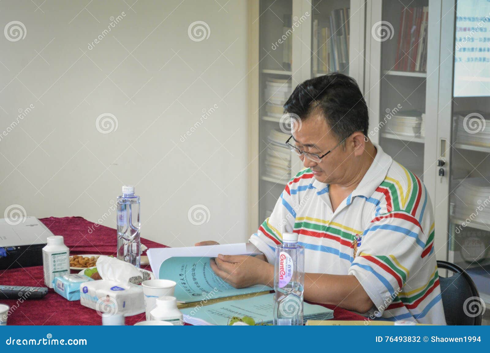 college teacher grading exams editorial photography image of china
