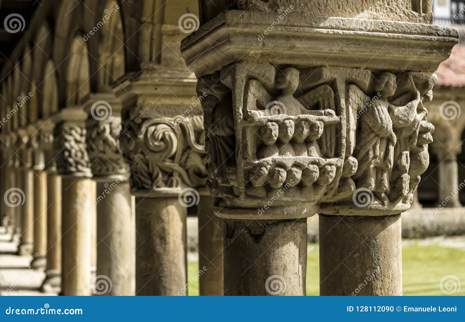 collegiate church, colegiata of santa juliana, romanesque style in the touristic village of santillana del mar, province santander