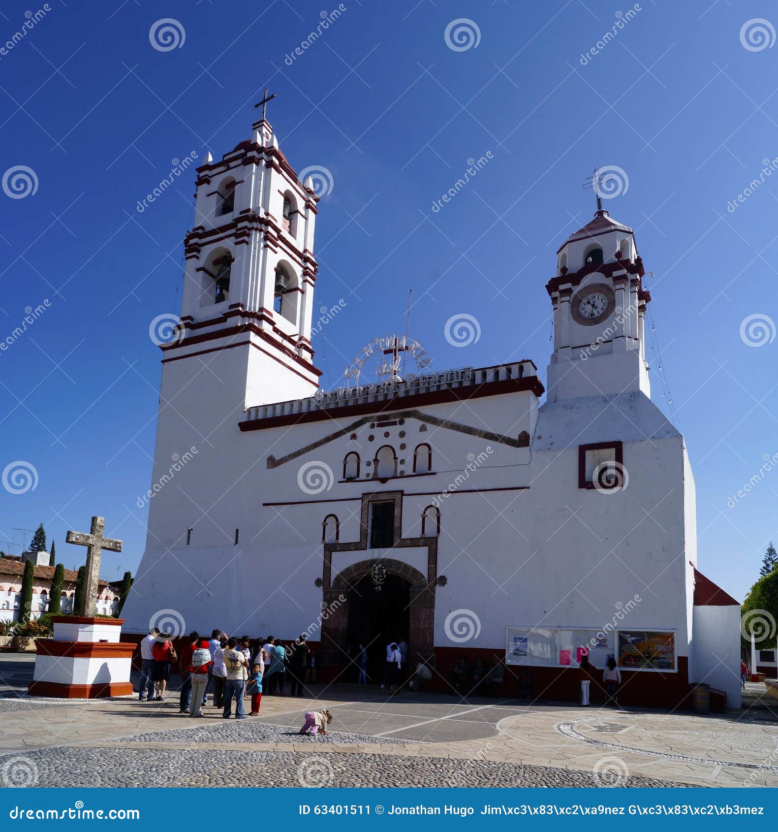 collonial spanish church in ixtapan de la sal mexico