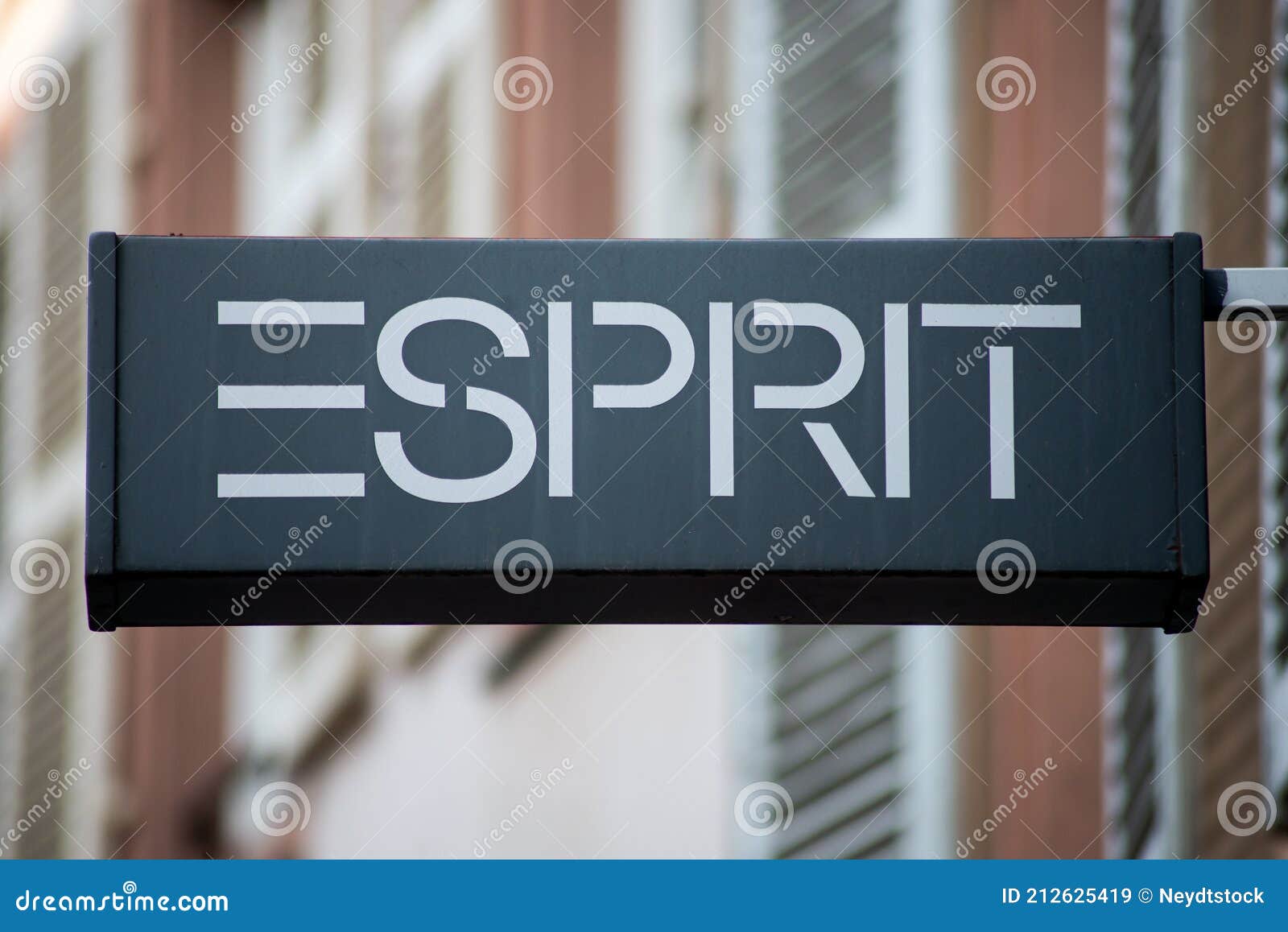 Esprit Logo on Signboard of Clothes Stire Front in the Street Editorial ...