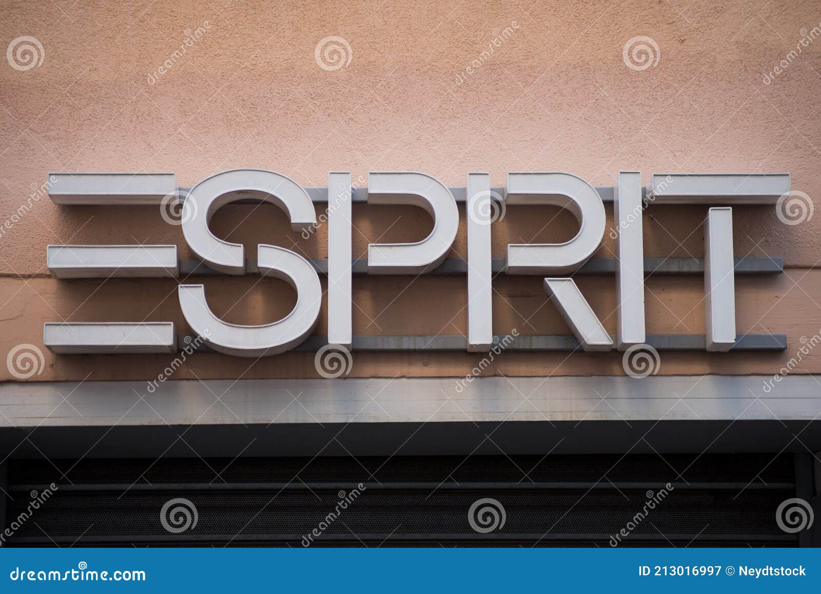 Esprit Logo on Signboard of Clothes Stire Front in the Street Editorial ...