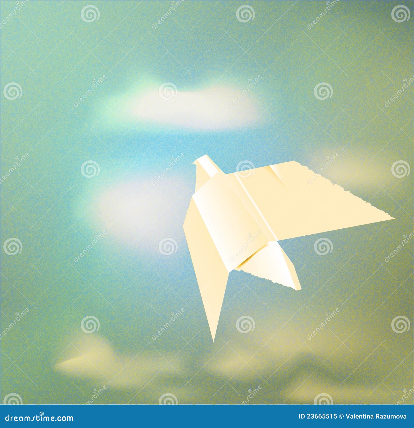 Colombe De Papier Dorigami Illustration De Vecteur