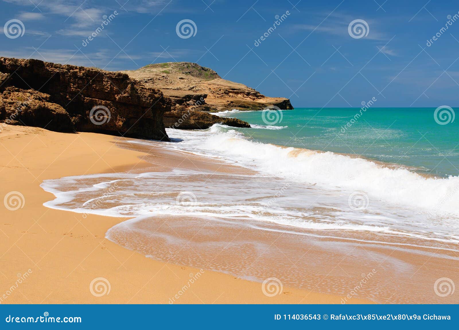 colombia, pilon de azucar beach in la guajira