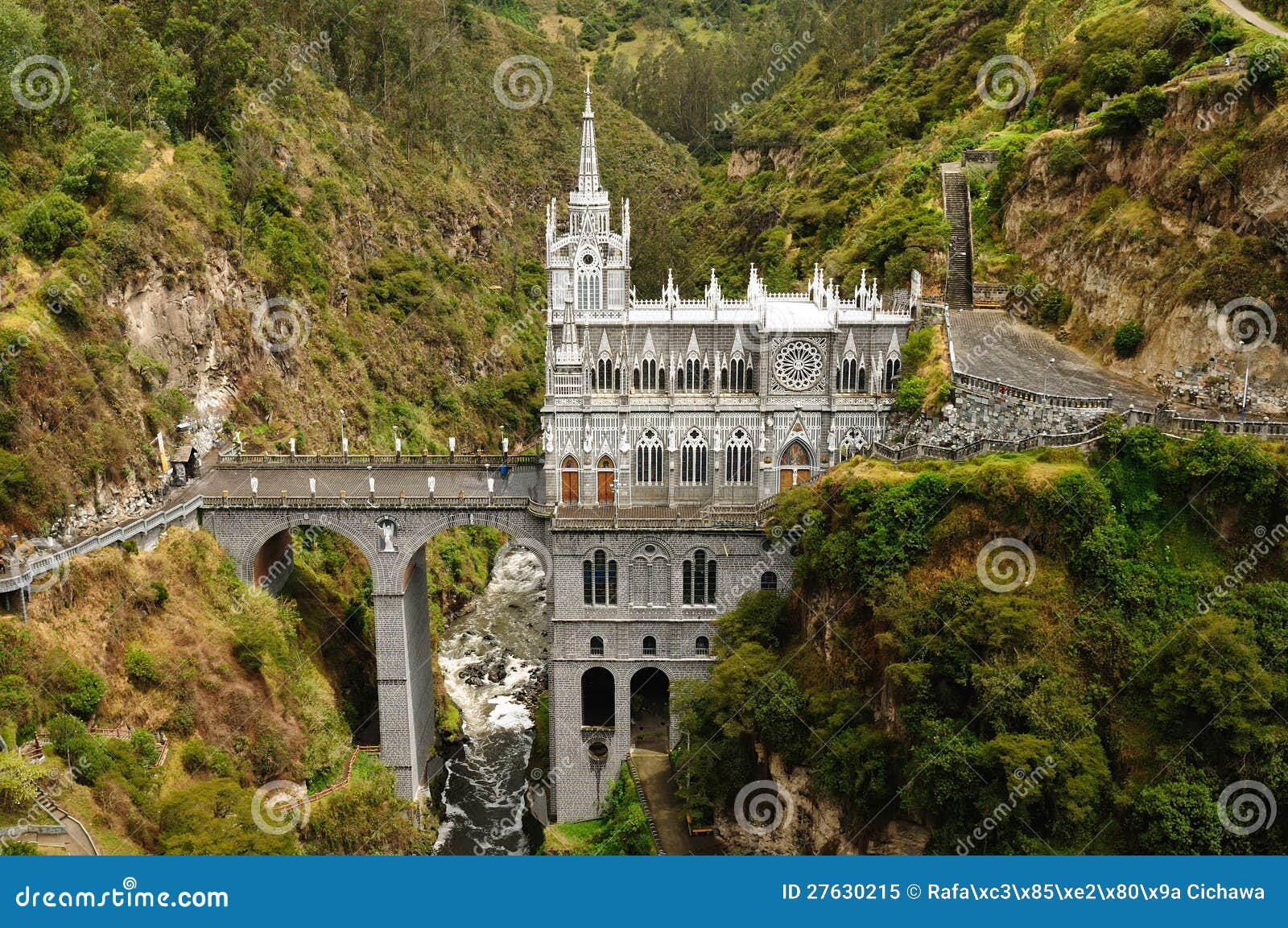 colombia, sanctuary of the virgin of las lajas