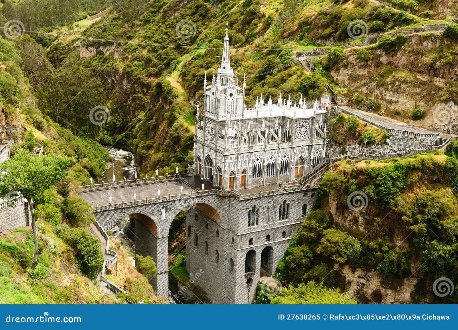 Colombia Sanctuary Of The Virgin Of Las Lajas Stock Image Image