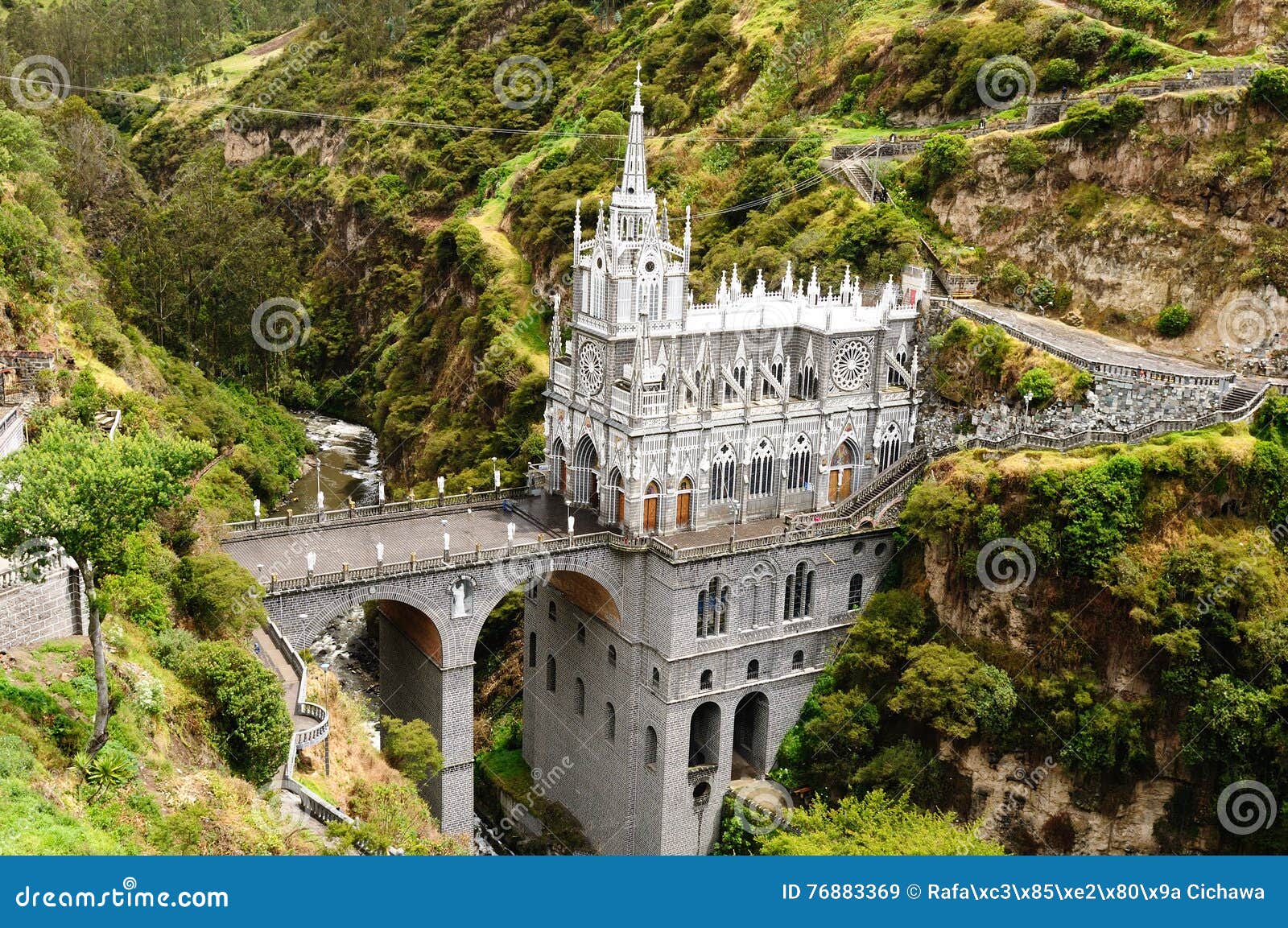 colombia, sanctuary of the virgin of las lajas