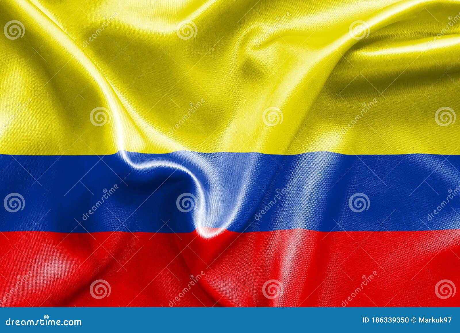 colombian flag rippled effect 