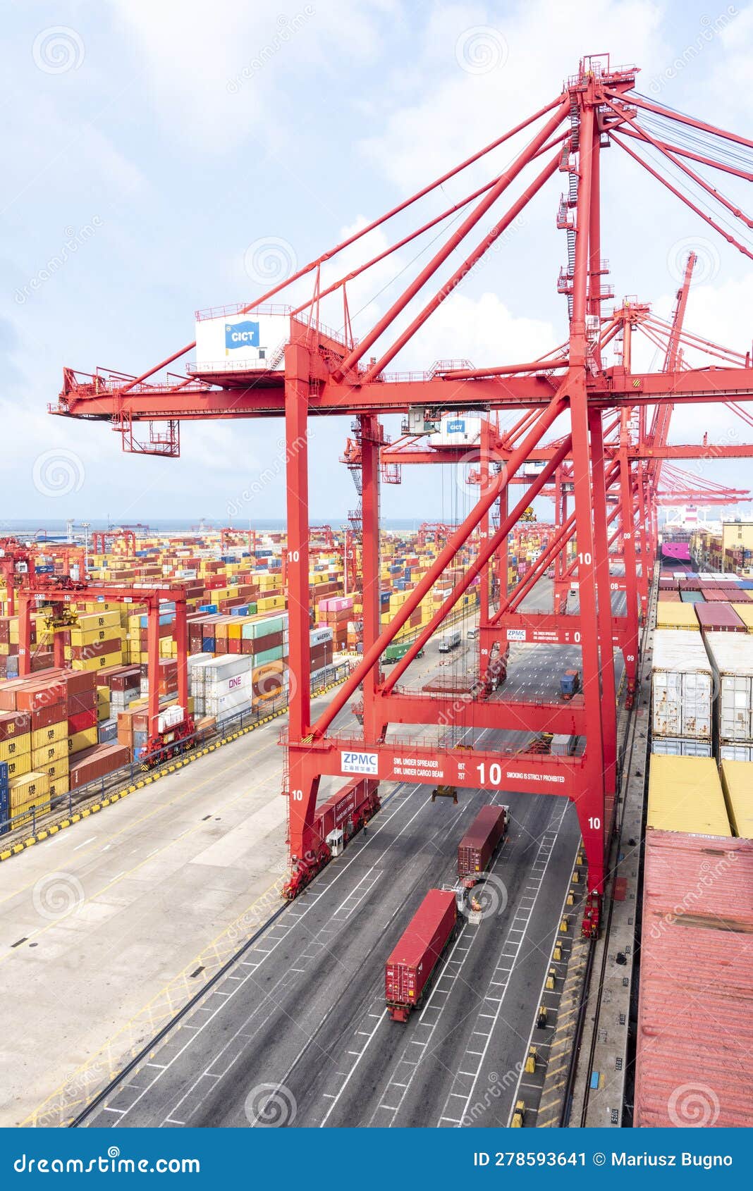 Colombo, Sri Lanka Gantry Cranes in the Container Terminal. Editorial