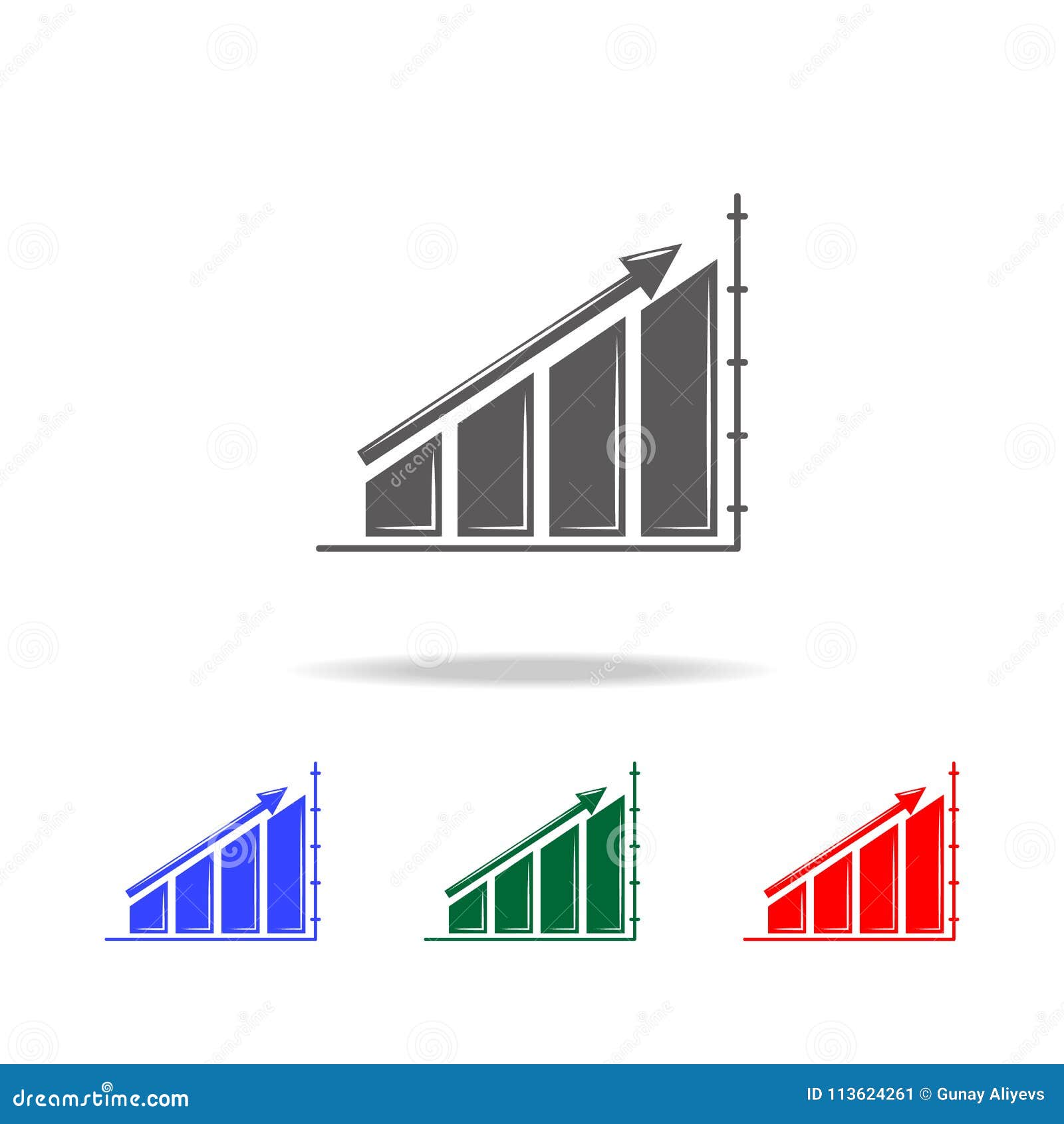 colomn chart with up diagramma icon. s of chart and trend diagram multi colored icons. premium quality graphic  icon.