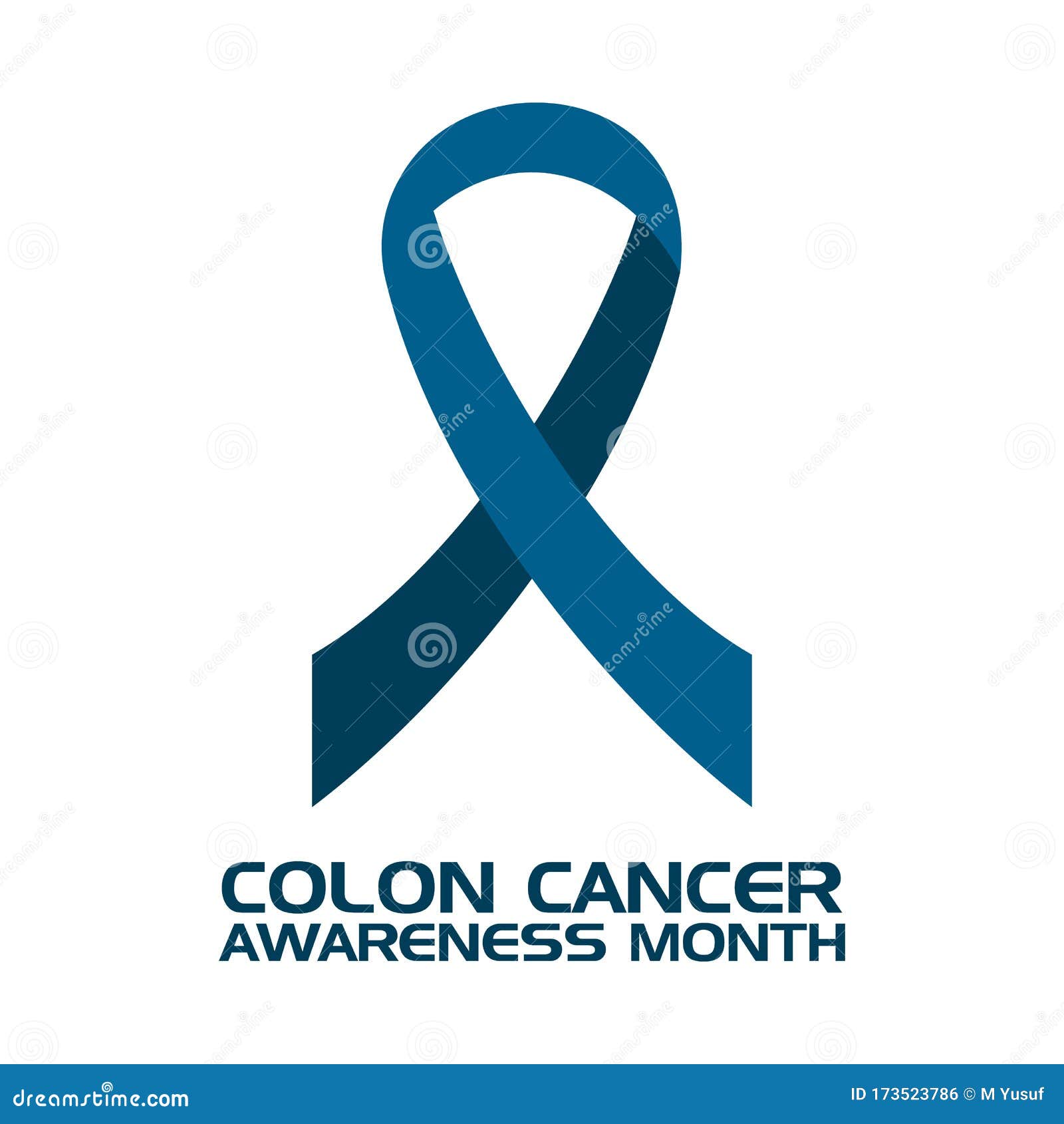 Colon Cancer Awareness Month Realistic Blue Vector Image Stock Vector ...