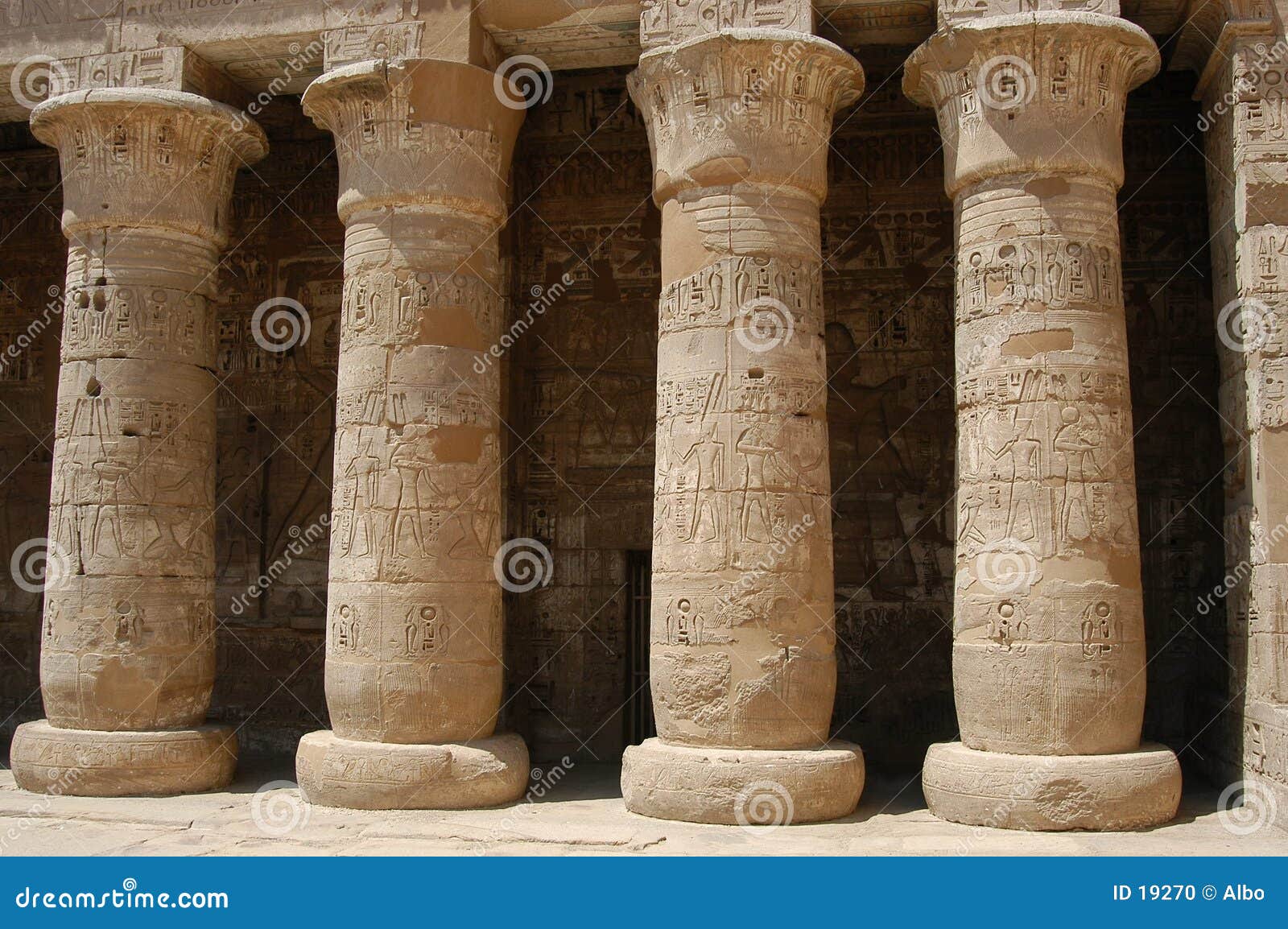 Colonne egiziane fotografia stock. Immagine di faraone, colonna 19270