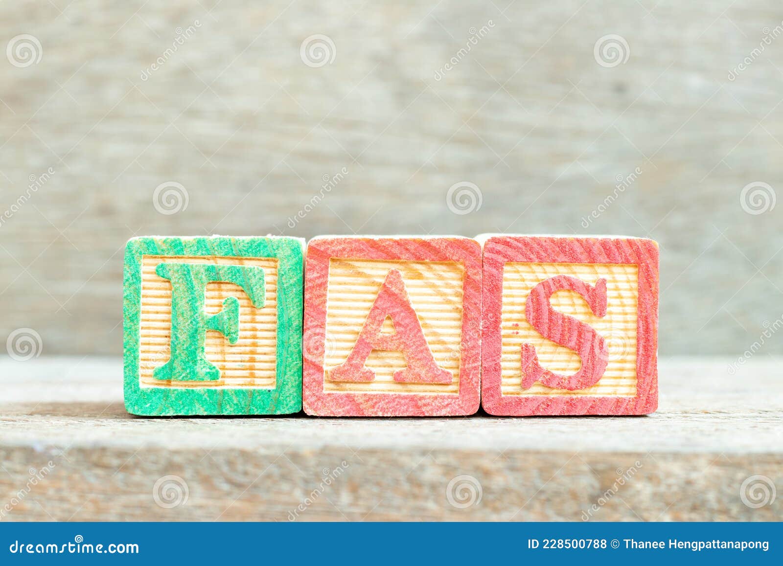 color letter block in word fas abbreviation of fetal alcohol syndrome, free alongside or financial accounting standards