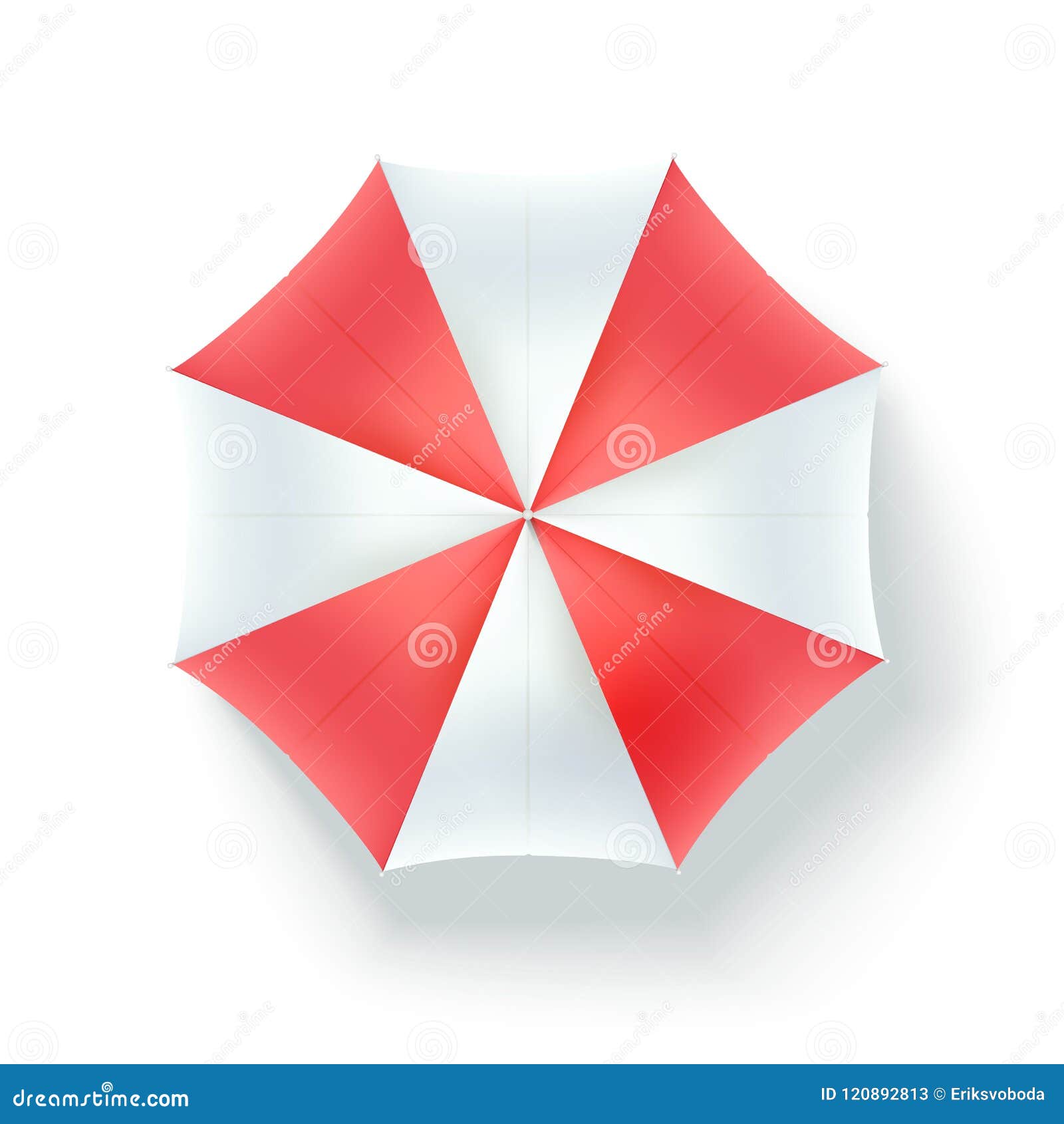 Download Color Beach Umbrella, Top View. Icon Of Open Parasol ...