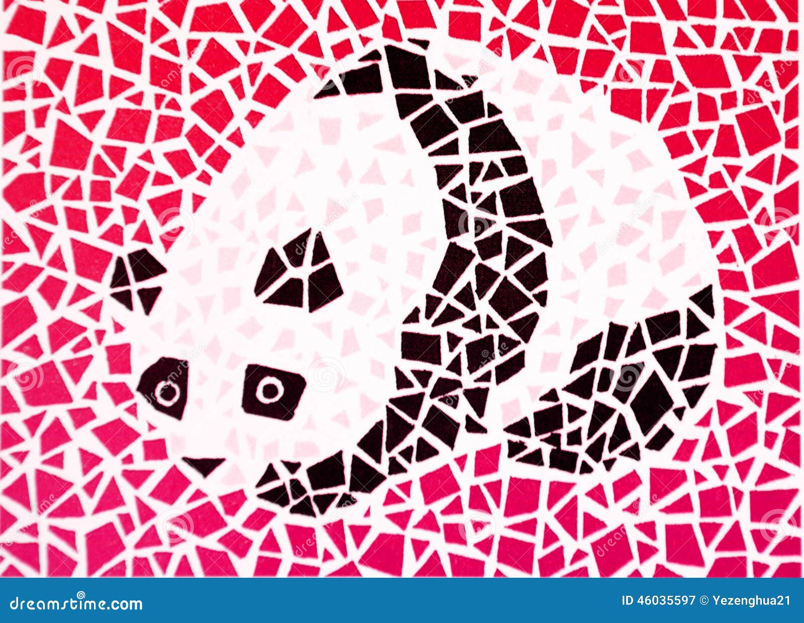 Color blind test - panda stock illustration. Illustration of elevate -  46035597