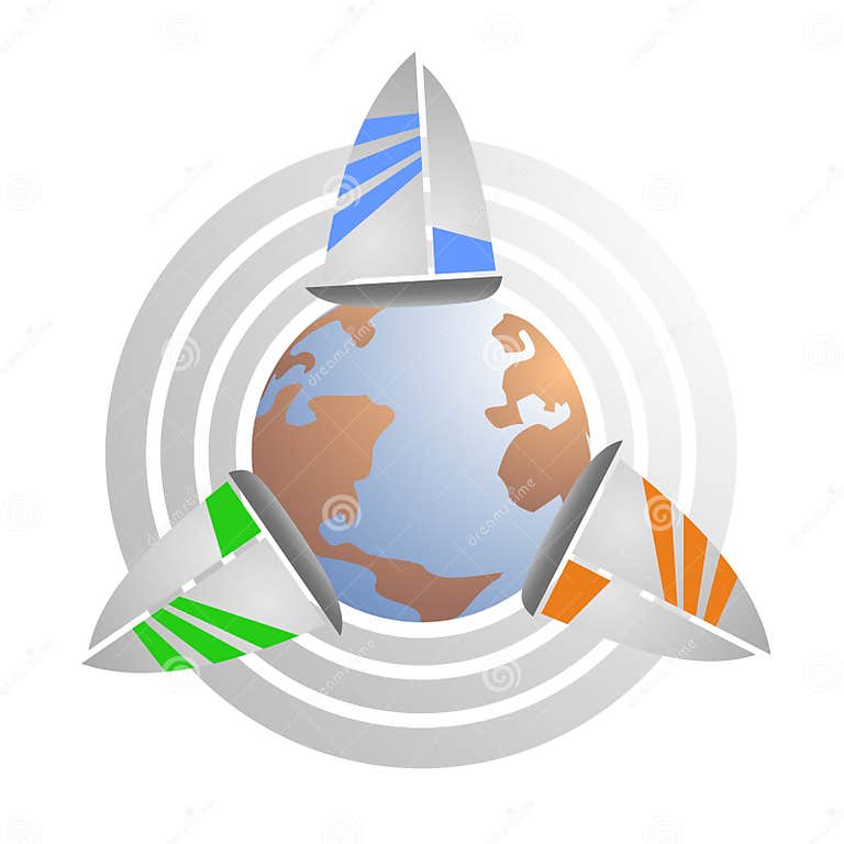 Color boat world stock vector. Illustration of floats - 21404343