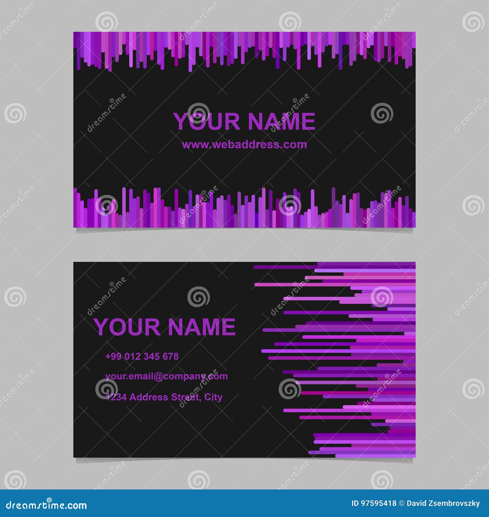 Business Card Design Purple Stock Illustrations – 58,590 Business ...