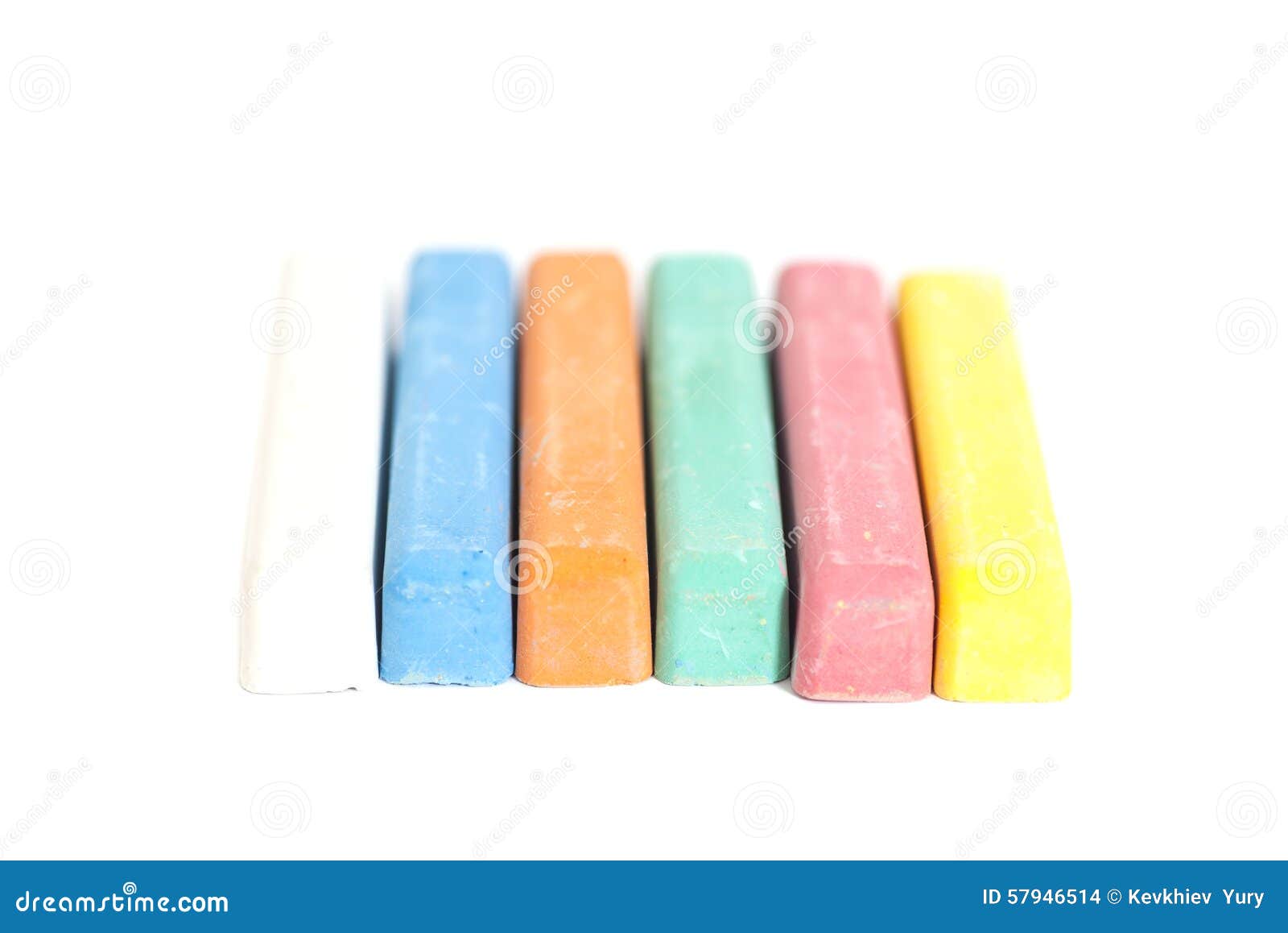 Color chalk pastels stock photo. Image of colorful, green 57946514