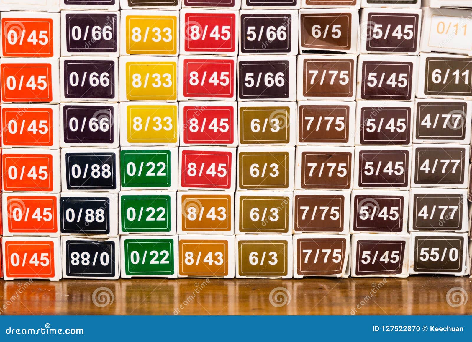 Haircolor Andhair Dye Colours Chart Colour Numbers 9 Stock Photo - Download  Image Now - iStock