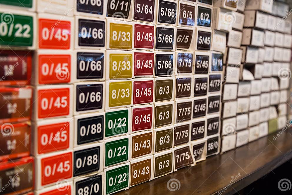 Color Chart of Chemical Hair Dye Color at Salon Stock Image Image of phenylenediamine, hair
