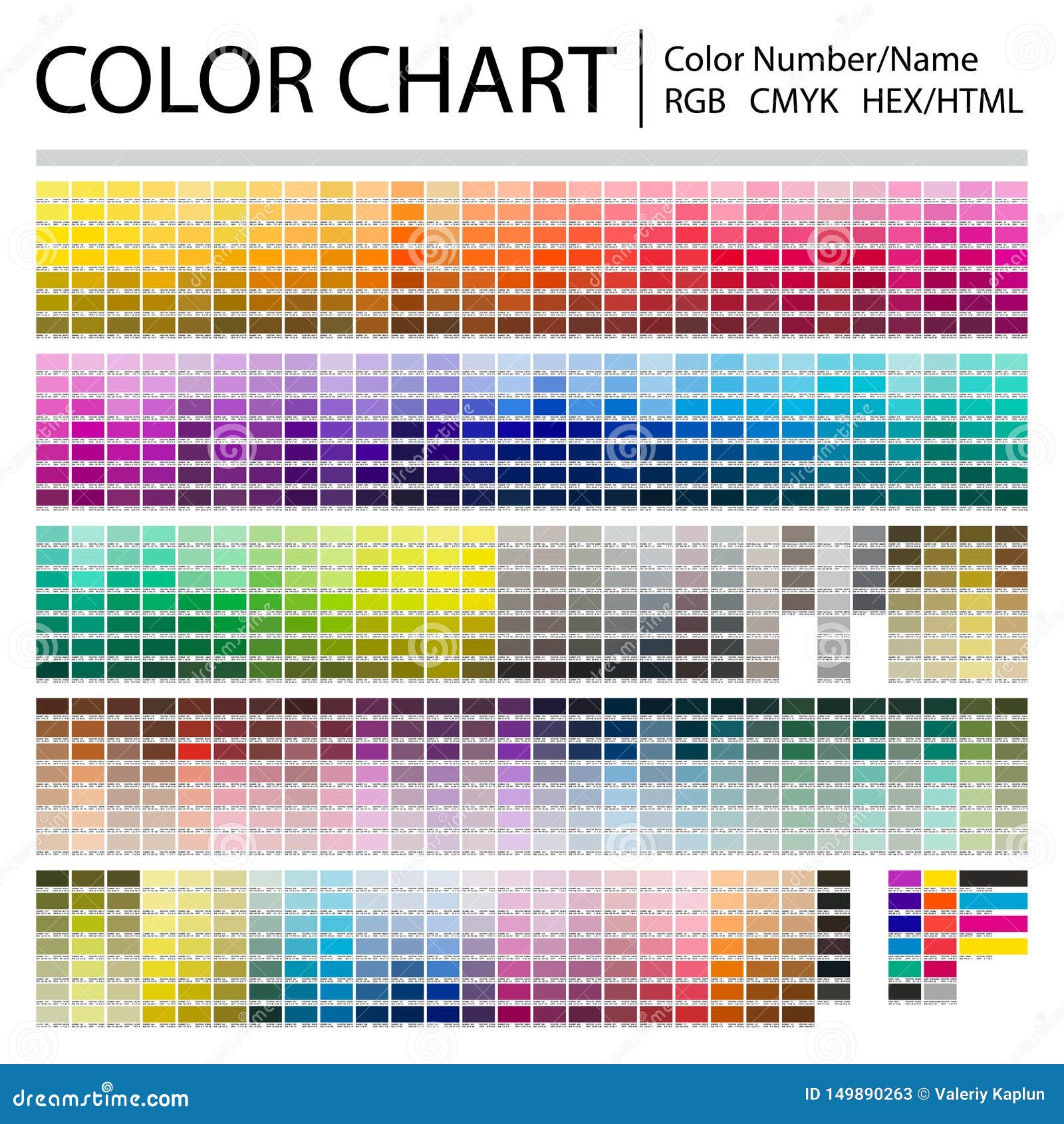 Aqua Color Chart