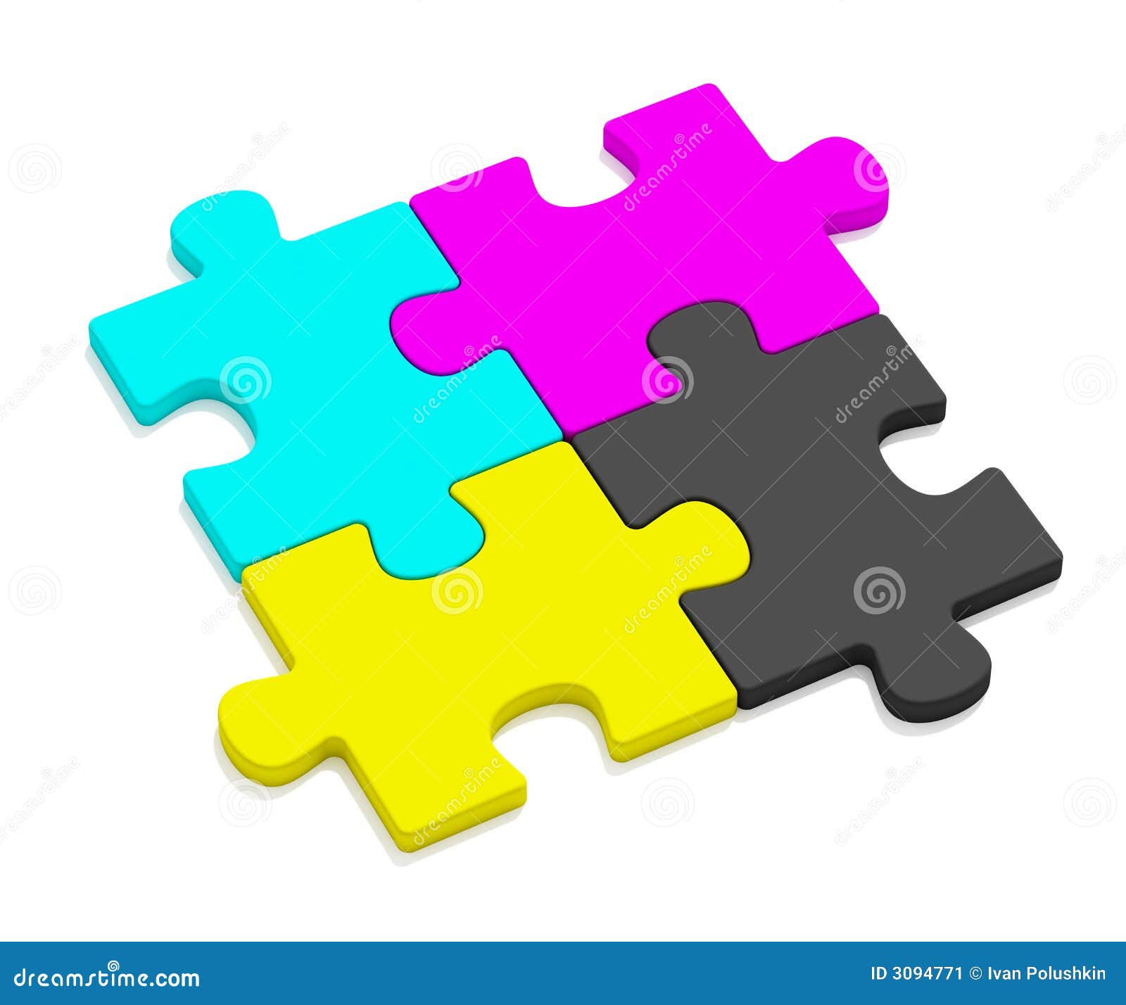 Color (CMYK) Puzzles Stock Image - Image: 3094771