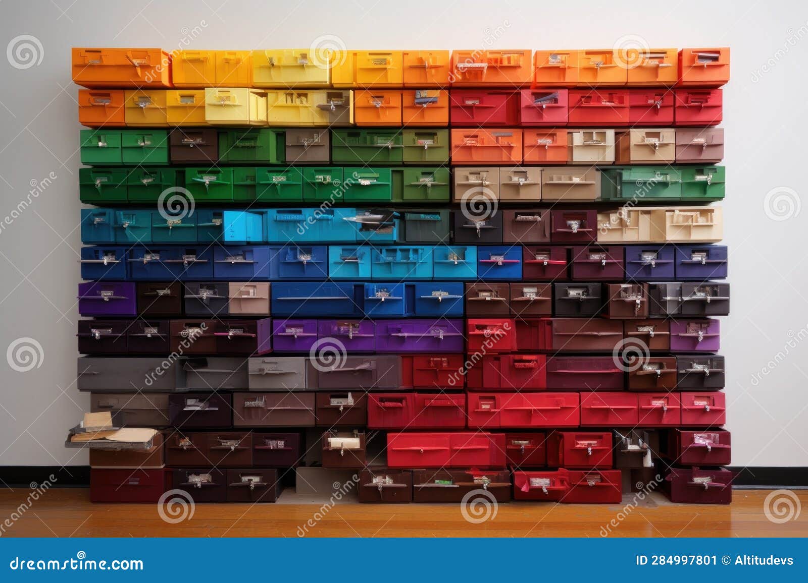 color-coded toolboxes for different tasks