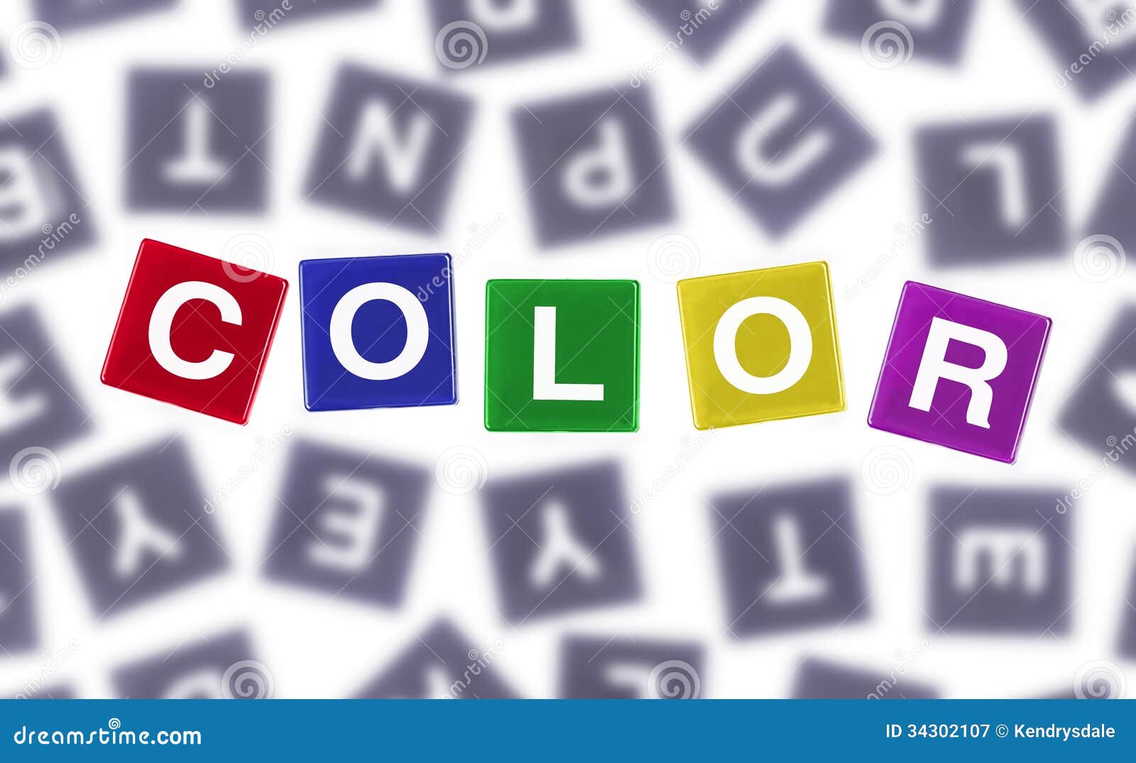 Color Concept Colored Word Against Grey Letters Royalty Free Stock