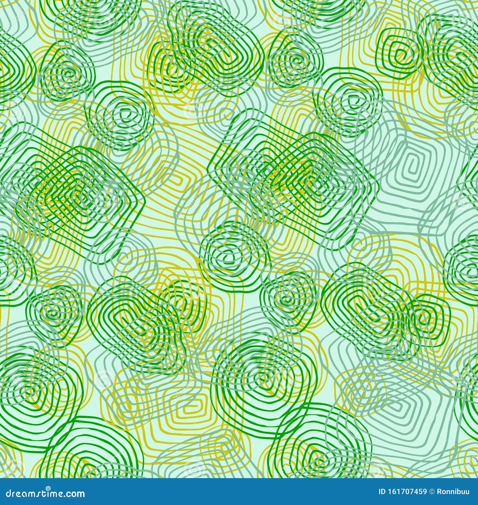 Color Continuous Pattern, Lines and Spirals, Vector Stock Vector